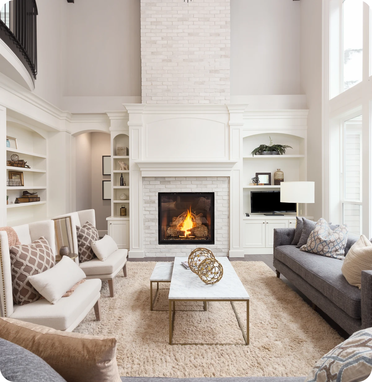 Cozy seating area in modern room